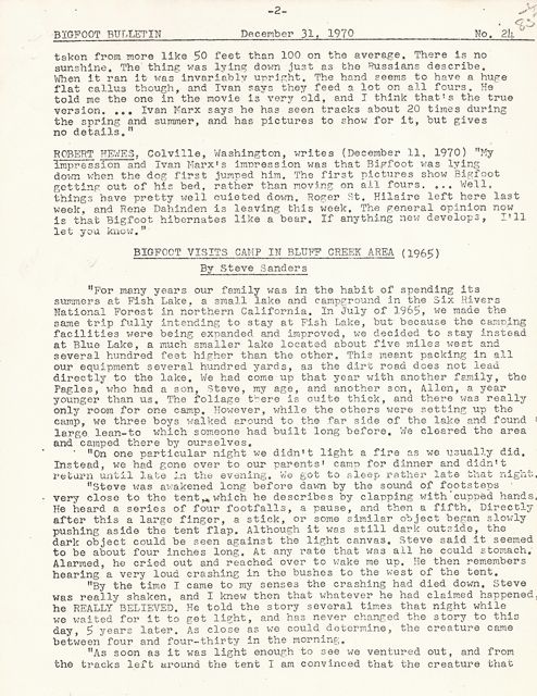 Bigfoot Bulletin by George Haas