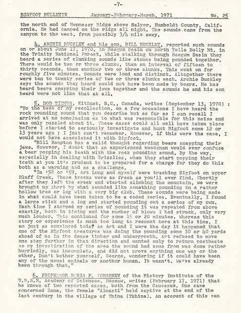 Bigfoot Bulletin by George Haas
