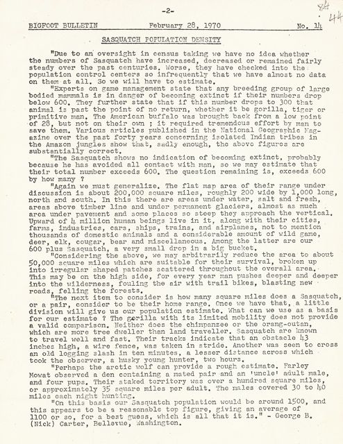 Bigfoot Bulletin by George Haas