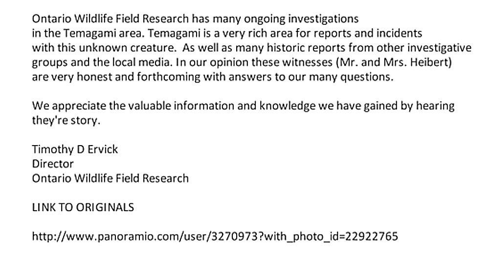 Ontario Wildlife Field Research claims